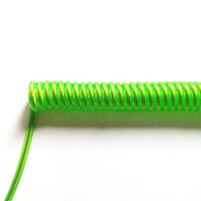 Extremidade plástica encaracolado verde clara de Lanyard With Swivel Hook Each da bobina