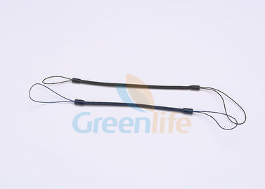 O cabo enrolado elástico do baraço do estilete com corda de nylon preta dá laços em 2PCS