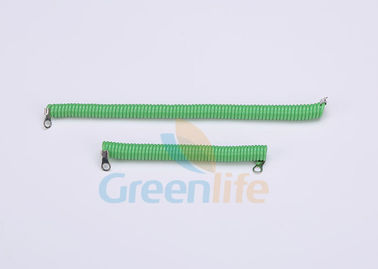 Brandamente baraços enrolados da segurança do verde 2.0MM pelo comprimento diferente do cliente com ilhós