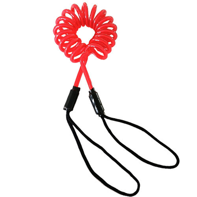 Correia de Lanyard Red Plastic Coiled Loop da ferramenta da bobina da segurança da mão