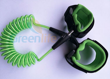 Relação plástica retrátil do pulso do bebê da mola com verde 1.5M das correias esticado comprimento