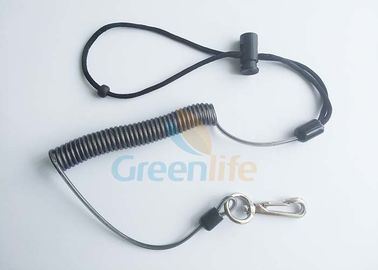 Correia plástica bobinada espiral da bobina do cabo da proteção da queda com corda ajustável do bracelete